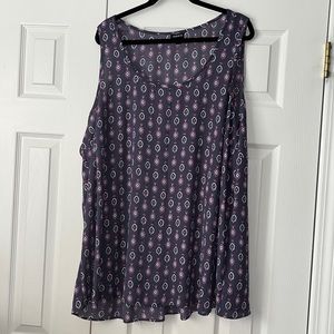 Torrid Sleeveless Purple Blouse with Southwestern Pattern (3X)